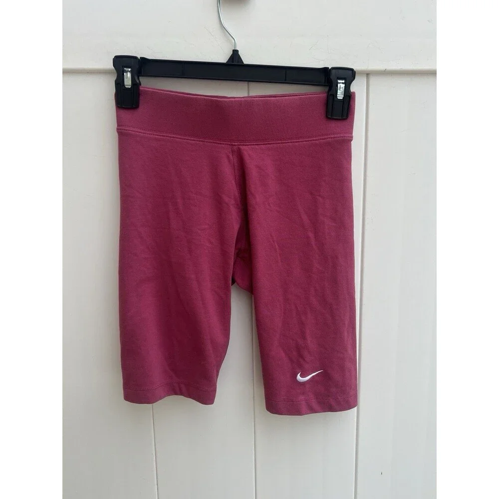NIKE DRI-FIT TRAINING BIKE WOMEN'S 7 IN HIGH SHORTS Pink Size XS